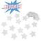 6 Pcs Glitter Silver Star Paper Garland Christmas Birthday Party Decorations Sparkling Bunting Banner Hanging Decorations for Bridal Shower Baby Shower Bachelorette Party Wedding Holiday (50 Feet)